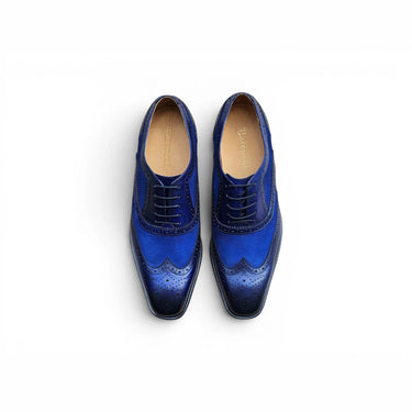Carrucci Shoes Mixed Media Burnished Wingtip Oxford