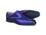 Carrucci Shoes Mixed Media Burnished Wingtip Oxford