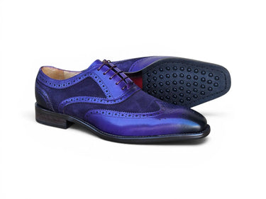 Carrucci Shoes Mixed Media Burnished Wingtip Oxford