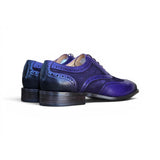 Carrucci Shoes Mixed Media Burnished Wingtip Oxford