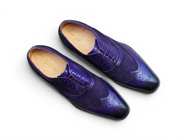 Carrucci Shoes Mixed Media Burnished Wingtip Oxford