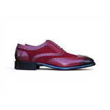 Carrucci Shoes Mixed Media Burnished Wingtip Oxford