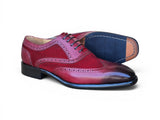 Carrucci Shoes Mixed Media Burnished Wingtip Oxford