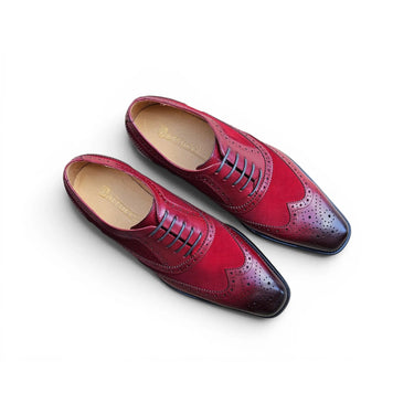 Carrucci Shoes Mixed Media Burnished Wingtip Oxford