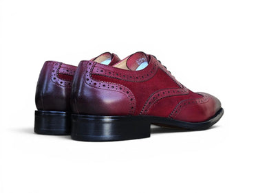 Carrucci Shoes Mixed Media Burnished Wingtip Oxford