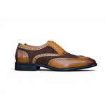 Carrucci Shoes Mixed Media Burnished Wingtip Oxford