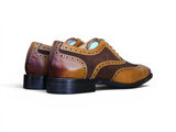 Carrucci Shoes Mixed Media Burnished Wingtip Oxford