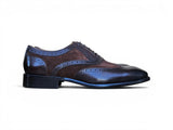 Carrucci Shoes Mixed Media Burnished Wingtip Oxford