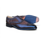 Carrucci Shoes Mixed Media Burnished Wingtip Oxford