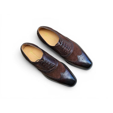 Carrucci Shoes Mixed Media Burnished Wingtip Oxford