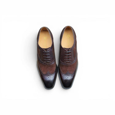 Carrucci Shoes Mixed Media Burnished Wingtip Oxford