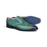 Carrucci Shoes Mixed Media Burnished Wingtip Oxford