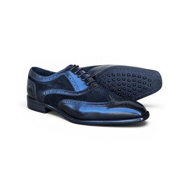 Carrucci Shoes Mixed Media Burnished Wingtip Oxford
