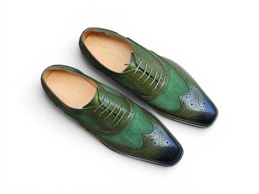 Carrucci Shoes Mixed Media Burnished Wingtip Oxford