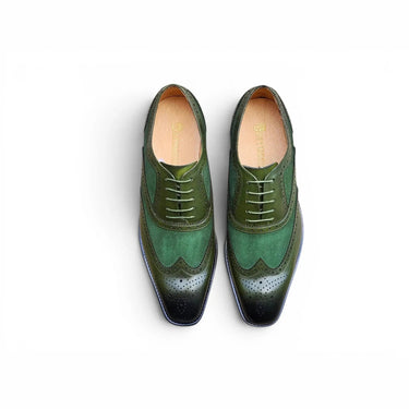 Carrucci Shoes Mixed Media Burnished Wingtip Oxford
