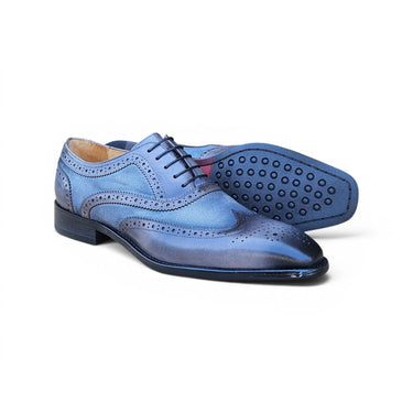 Carrucci Shoes Mixed Media Burnished Wingtip Oxford