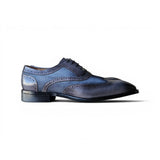 Carrucci Shoes Mixed Media Burnished Wingtip Oxford