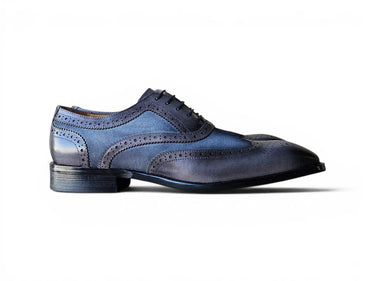 Carrucci Shoes Mixed Media Burnished Wingtip Oxford