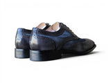 Carrucci Shoes Mixed Media Burnished Wingtip Oxford