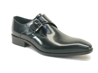 Carrucci Shoes Monk Strap Buckle Leather Dress Shoes
