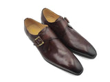 Carrucci Shoes Monk Strap Buckle Leather Dress Shoes