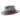 Montique Patterson Red Bottom Pinch Front Straw Fedora in Grey / Red