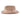 Montique Patterson Red Bottom Pinch Front Straw Fedora in Tan / Red
