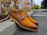 Carrucci Shoes Multi Media Buckle Monkstrap Shoe