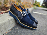 Carrucci Shoes Multi Media Buckle Monkstrap Shoe
