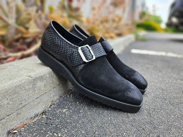 Carrucci Shoes Multi Media Buckle Monkstrap Shoe