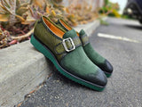 Carrucci Shoes Multi Media Buckle Monkstrap Shoe