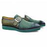 Carrucci Shoes Multi Media Buckle Monkstrap Shoe in Olive #color_ Olive