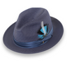 Ferrecci Tapa in Navy Crushable Straw Fedora