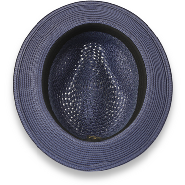 Ferrecci Castor in Navy Crushable Straw Fedora