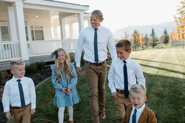 Navy Dot - Boys Tie — view 2