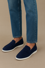 Belvedere Niko in Navy Suede Penny Loafer Sneaker