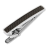 Black Carbon Fiber Stainless Steel Tie Clip in #color_