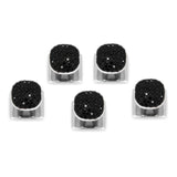 Stainless Steel with Black Pave Crystal 5-Studs