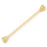 Stainless Steel Gold Steps Eyelet Collar Bar