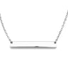 Stainless Steel Engravable Bar Pendant Women's Necklace