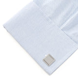 Silver Textured Square Cufflinks