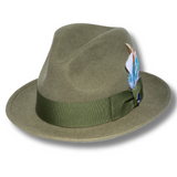 Ferrecci Brooks in Olive Green Australian Wool Felt Trilby