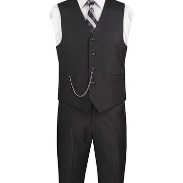 Vinci Black Regular Fit Vest - OV-900