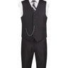Vinci Black Regular Fit Vest - OV-900