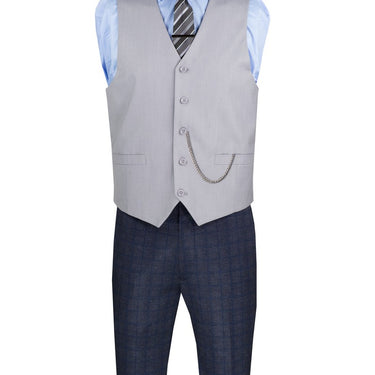 Vinci Light Gray Regular Fit Vest - OV-900