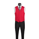 Vinci Regular Fit Vest in Red - OV-900
