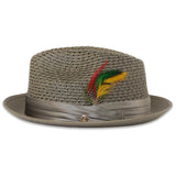 Ferrecci Castor in Olive Crushable Straw Fedora