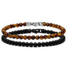 Spiritual Bead Set 4mm - Onyx & Tiger Eye in #color_
