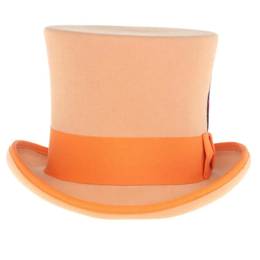 Ferrecci Premium Top Hat in Orange Wool Victorian Elegance in