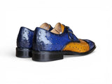 Ostrich Embossed Cap Toe Single Monk Strap — view 13